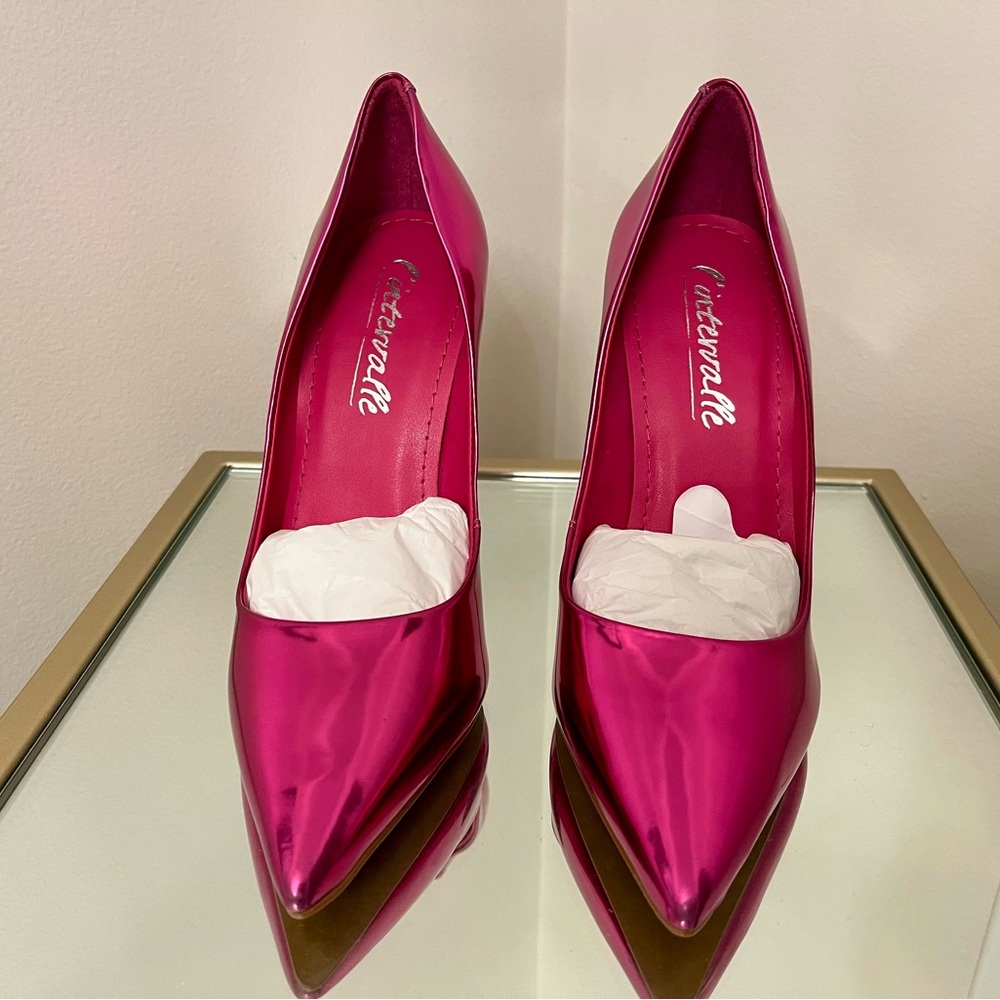 L'Intervalle Pink Mirror Pumps - Picture 3 of 7